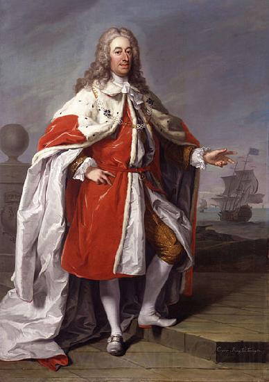 unknow artist Portrait of George Byng (1663-1733), 1st Viscount Torrington Norge oil painting art